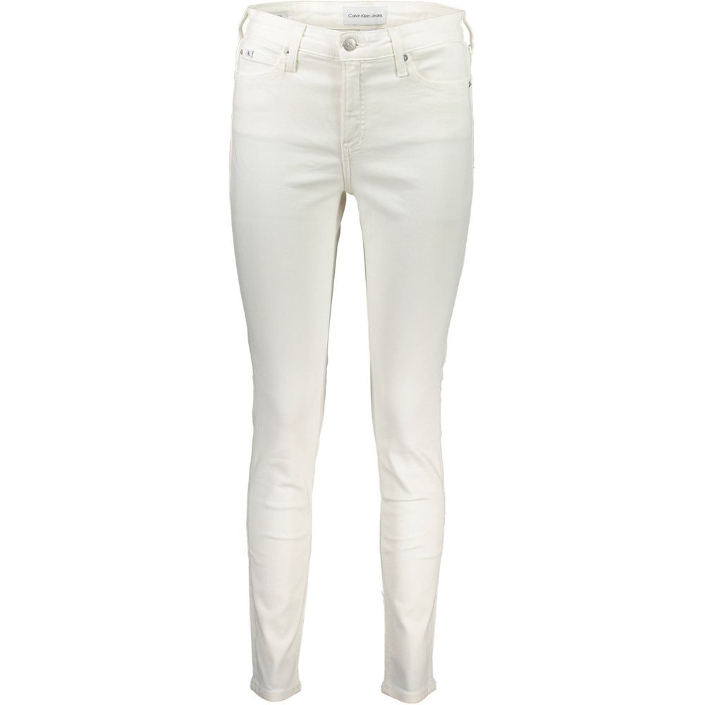 Jean et pantalon en coton blanc Calvin Klein