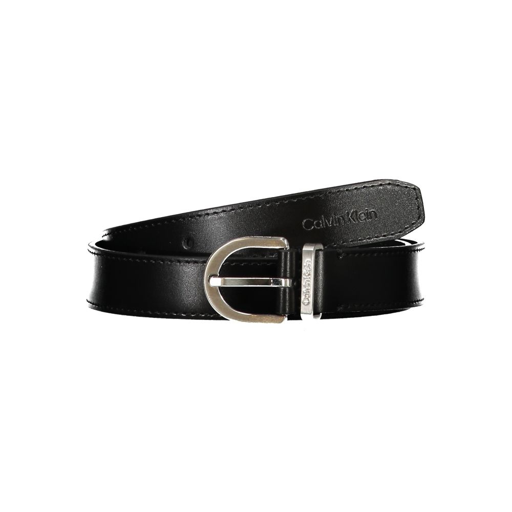 Ceinture en cuir noir Calvin Klein