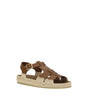 Prada Leather and Raffia Sandals
