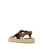 Prada Leather and Raffia Sandals