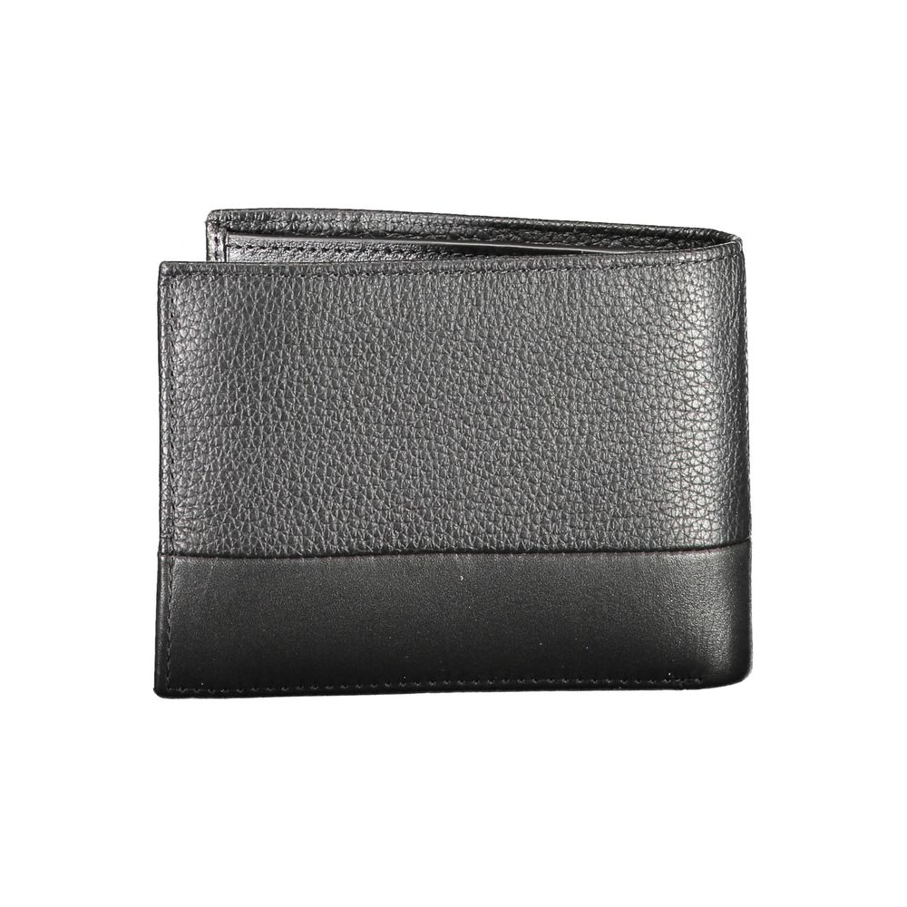 Portefeuille en cuir noir Calvin Klein