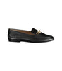 Ralph Lauren Black Leather Flat Shoe