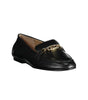 Ralph Lauren Black Leather Flat Shoe