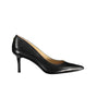 Chaussures plates en cuir noir Ralph Lauren