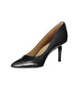 Chaussures plates en cuir noir Ralph Lauren