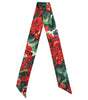 Dolce &amp; Gabbana Multicolor Floral Silk Skinny Neck Wrap Scarf