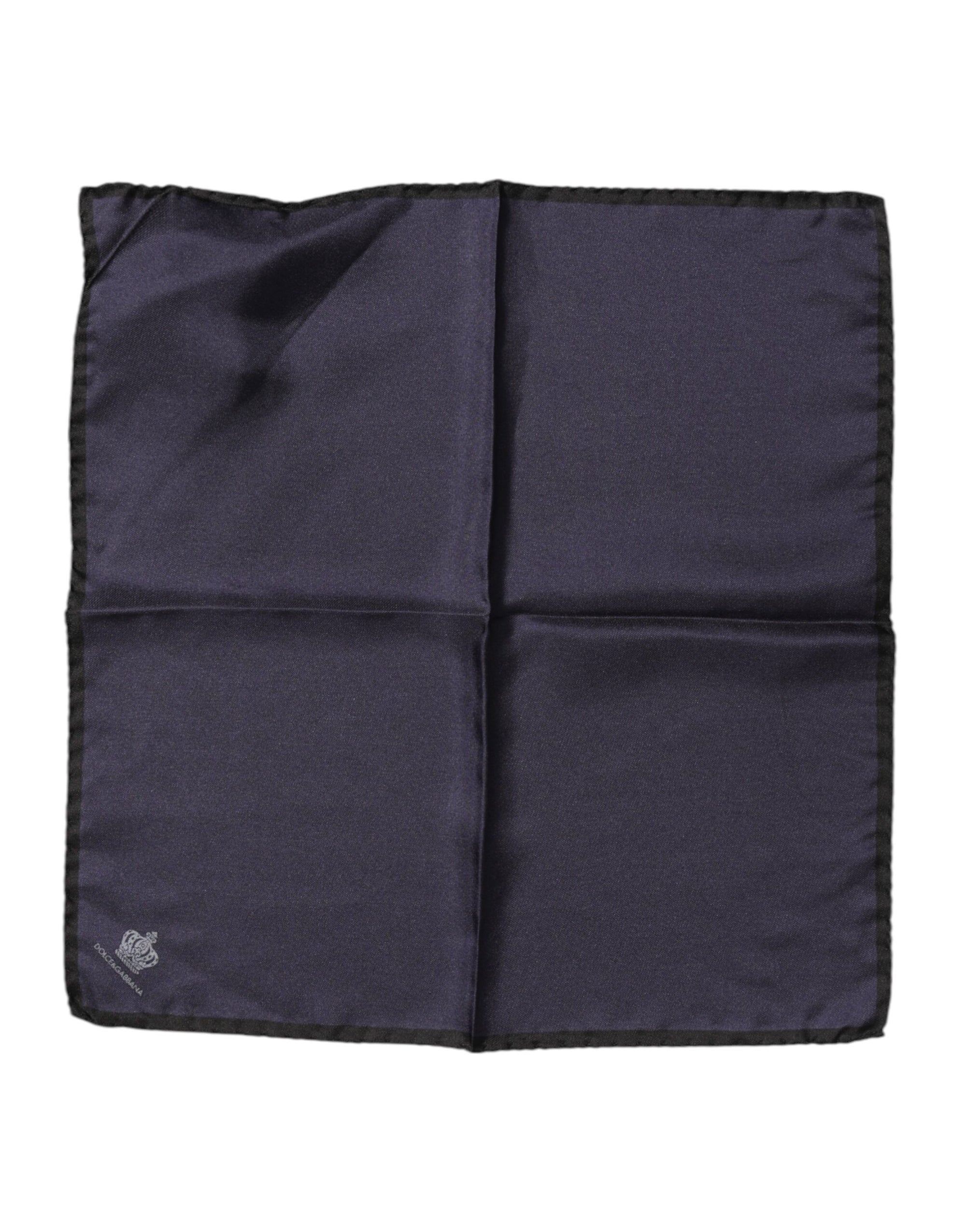 Foulard carré en soie bleu DG Crown pour homme Dolce & Gabbana