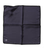 Foulard carré en soie bleu DG Crown pour homme Dolce & Gabbana