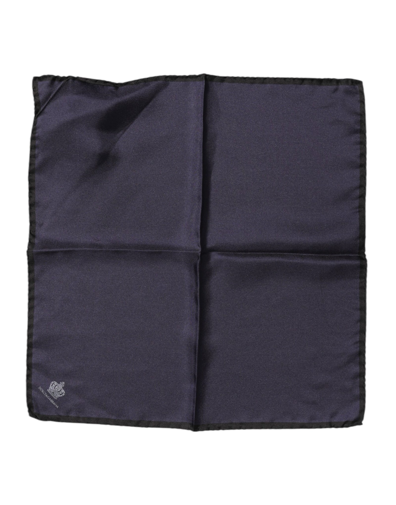 Foulard carré en soie bleu DG Crown pour homme Dolce & Gabbana
