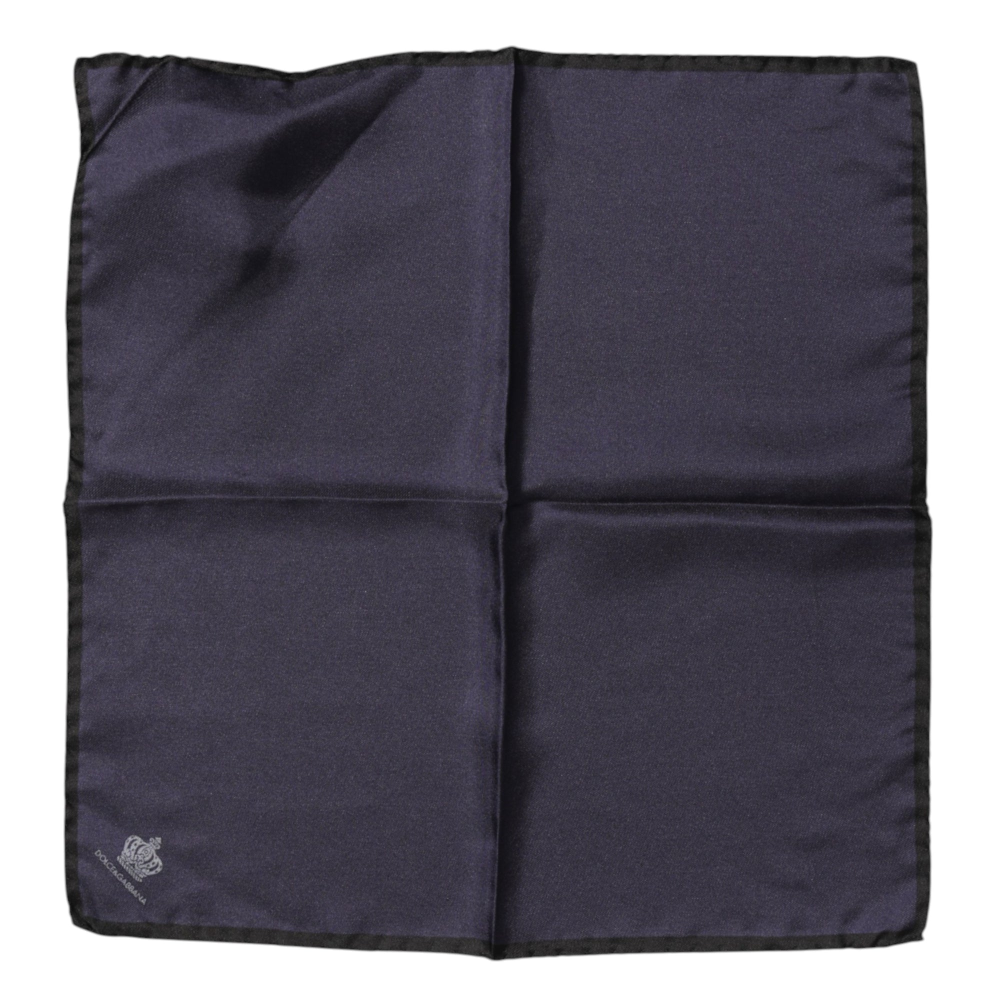 Foulard carré en soie bleu DG Crown pour homme Dolce & Gabbana
