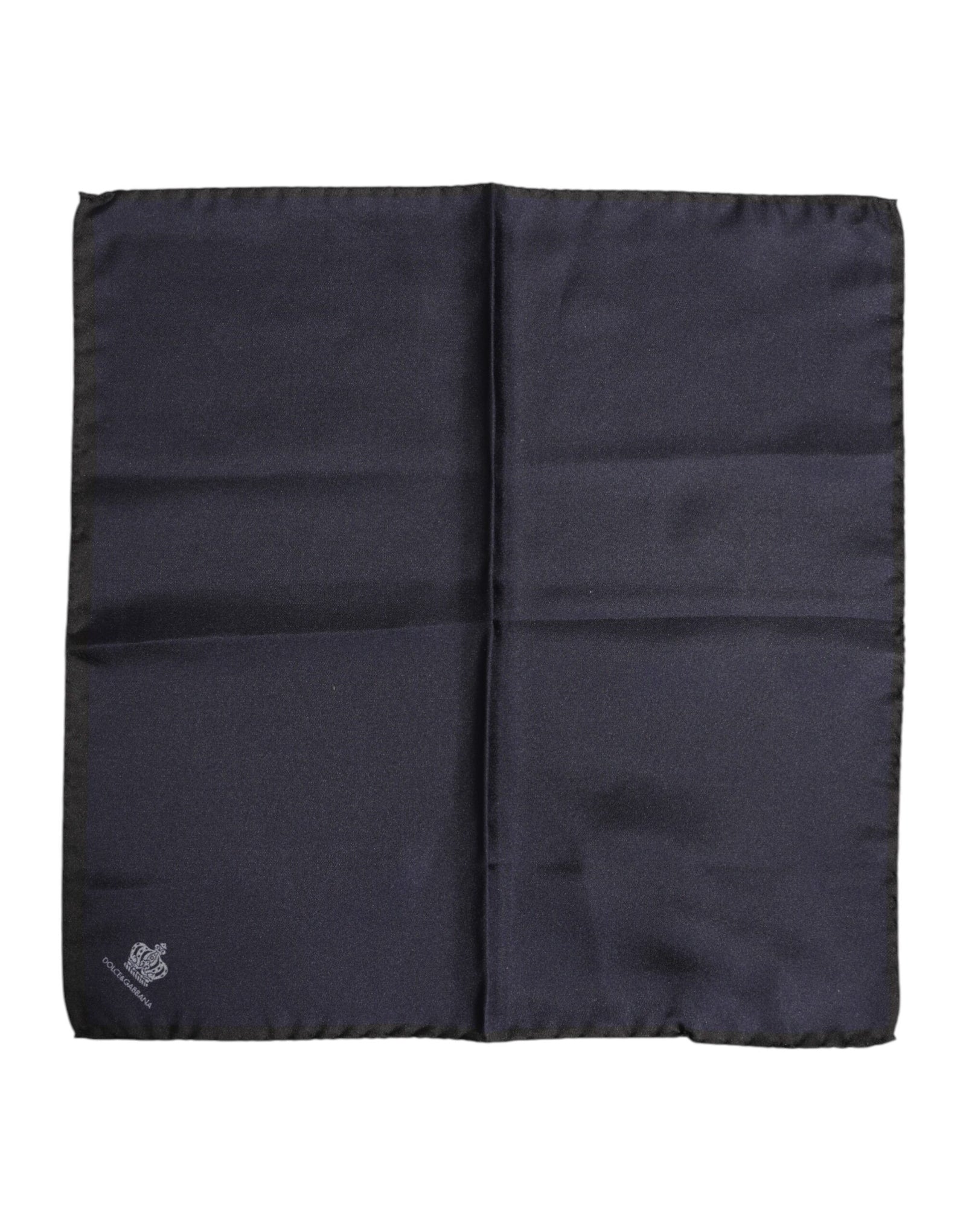 Foulard carré en soie bleu DG Crown pour homme Dolce & Gabbana