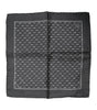 Dolce &amp; Gabbana Black Fish Print Silk Square Men Foulard Scarf
