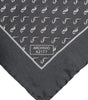 Dolce &amp; Gabbana Black Fish Print Silk Square Men Foulard Scarf