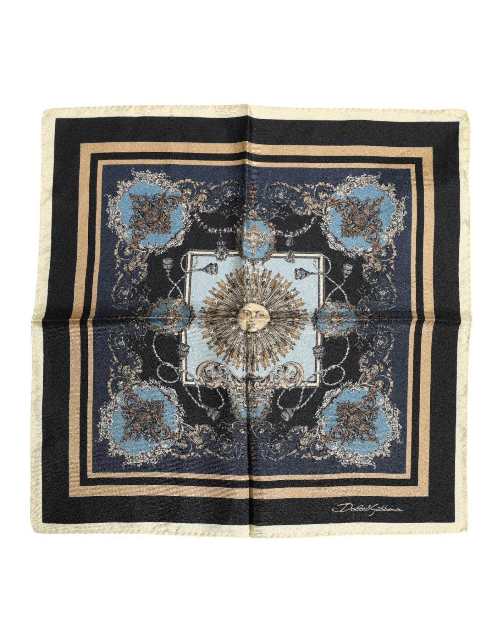 Dolce &amp; Gabbana Multicolor Cashmere Square Men Foulard Scarf