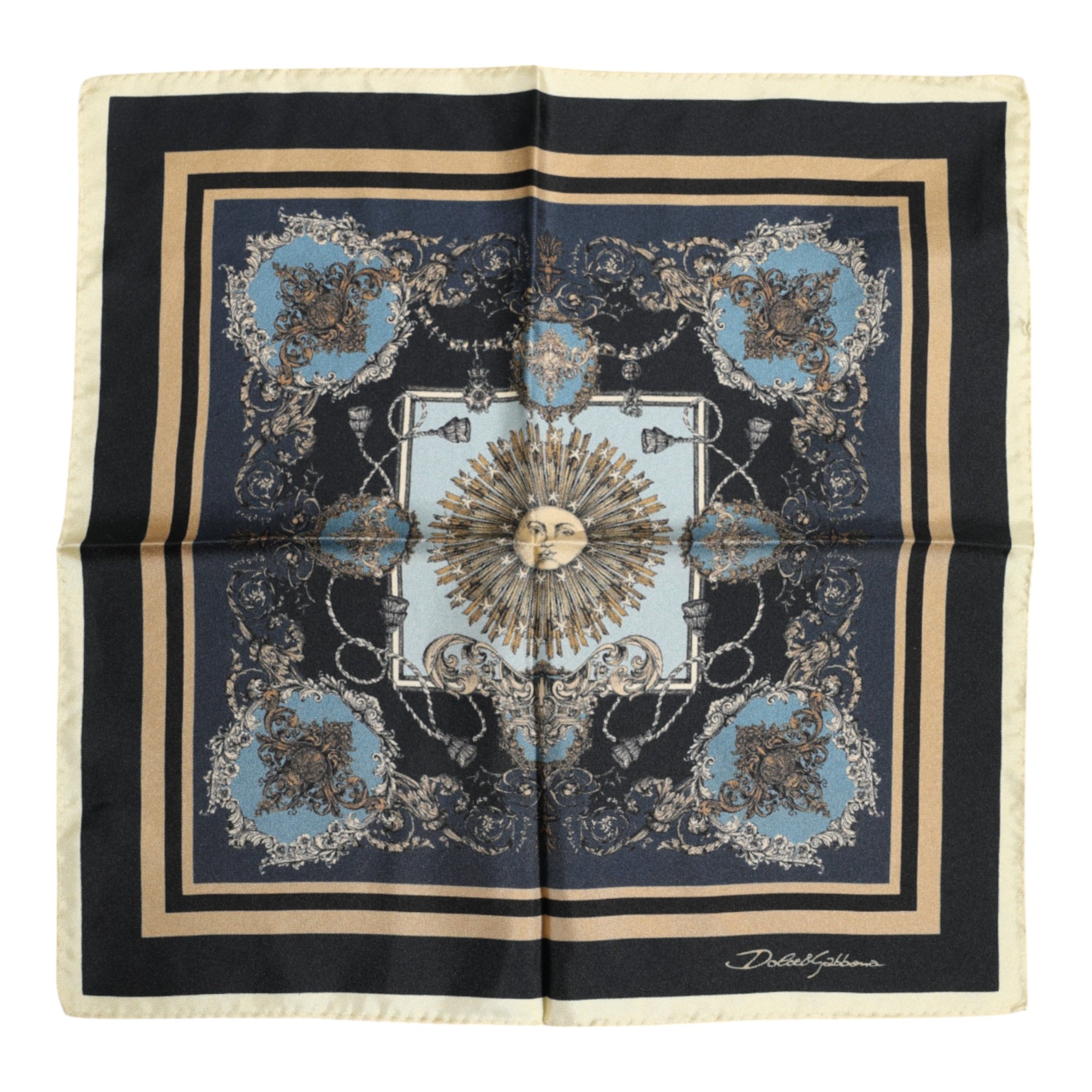Dolce &amp; Gabbana Multicolor Cashmere Square Men Foulard Scarf