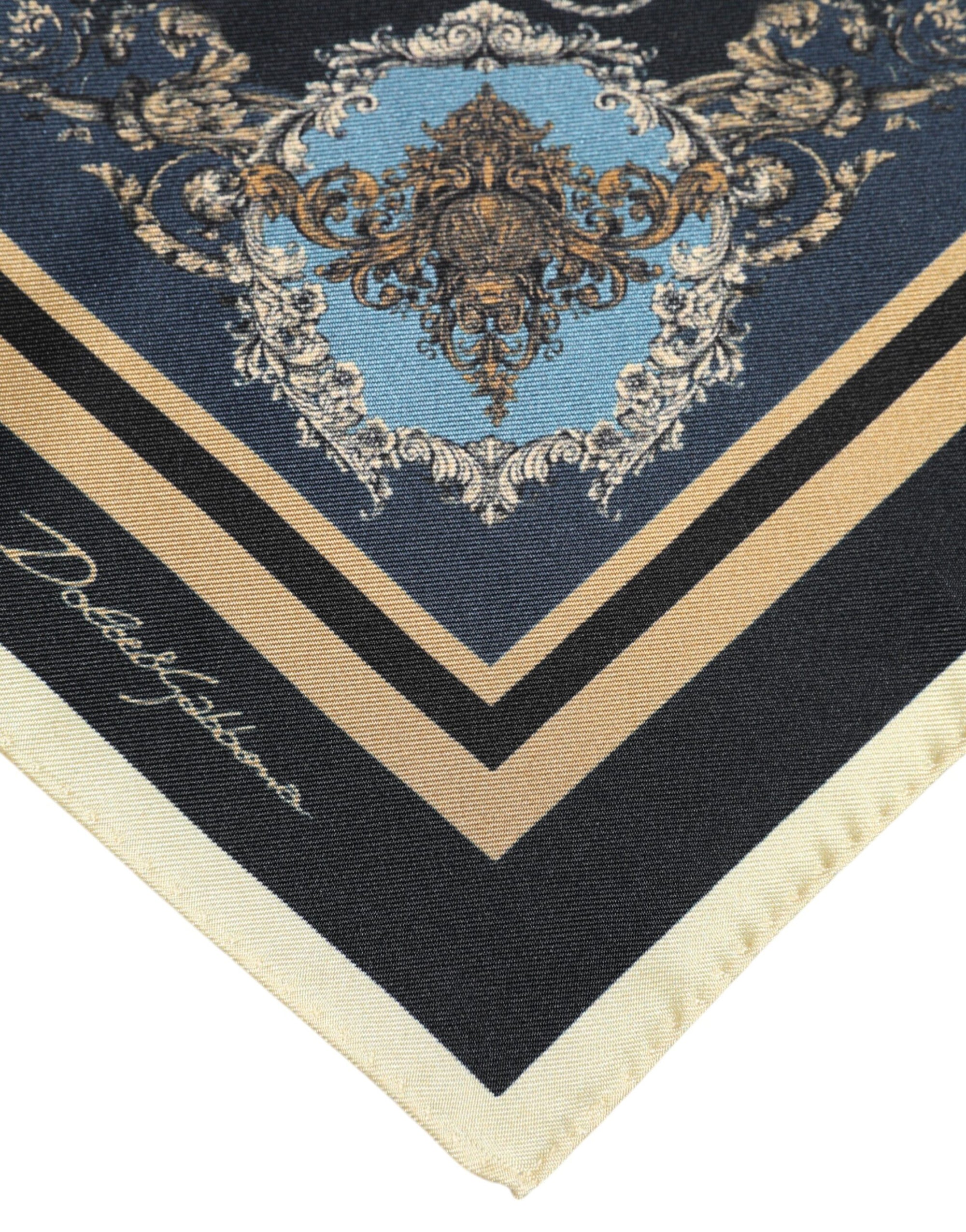 Dolce &amp; Gabbana Multicolor Cashmere Square Men Foulard Scarf