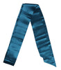 Dolce &amp; Gabbana Blue Satin Silk Skinny Foulard Wrap Scarf