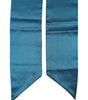 Dolce &amp; Gabbana Blue Satin Silk Skinny Foulard Wrap Scarf