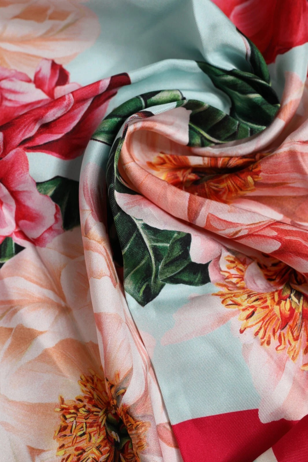 Dolce &amp; Gabbana Multicolor Floral Modal Square Foulard Scarf