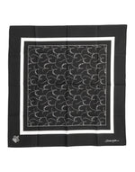 Foulard carré imprimé noir et blanc Dolce & Gabbana pour homme