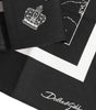 Foulard carré imprimé noir et blanc Dolce & Gabbana pour homme