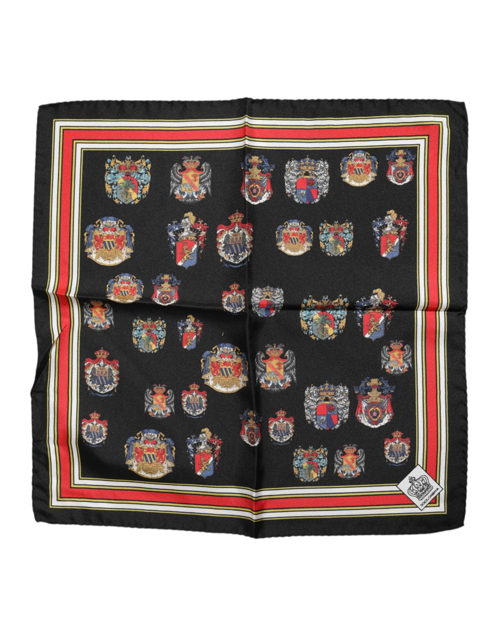 Foulard carré en soie multicolore Dolce & Gabbana pour homme