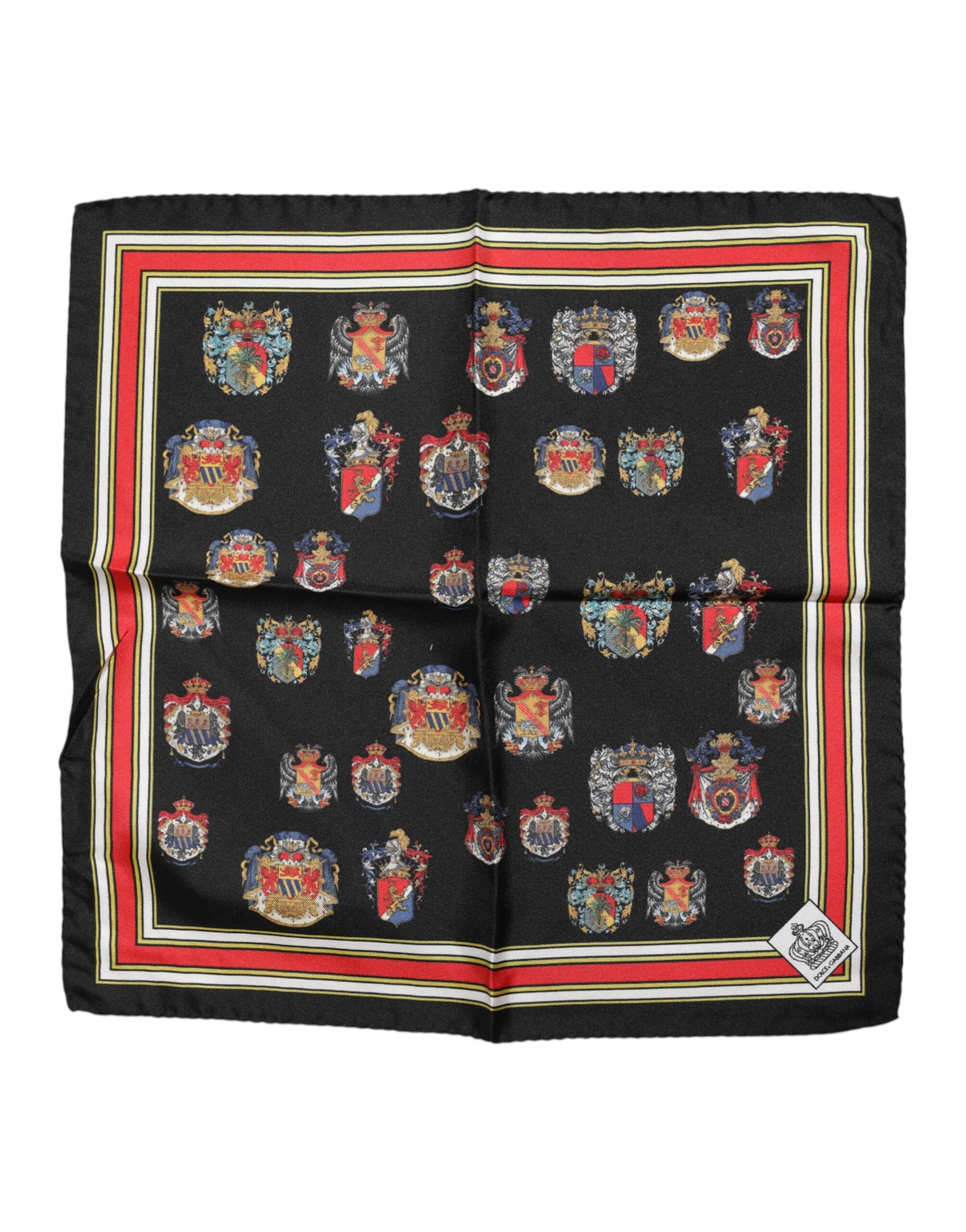 Foulard carré en soie multicolore Dolce & Gabbana pour homme