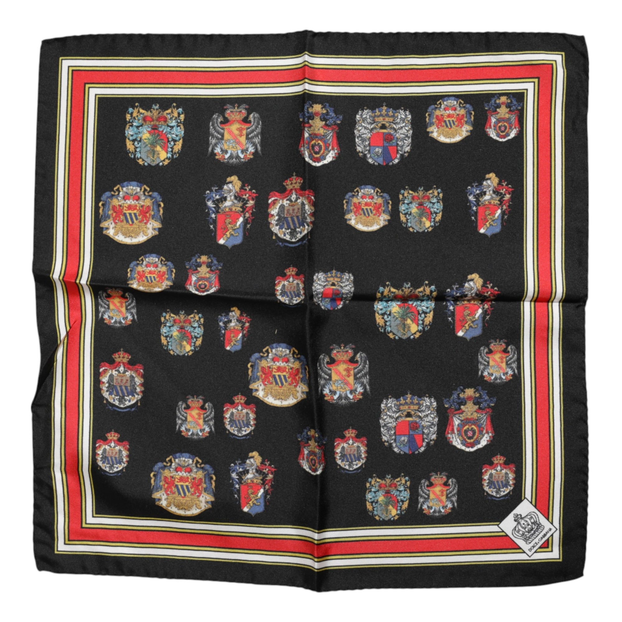 Foulard carré en soie multicolore Dolce & Gabbana pour homme