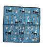 Foulard carré en soie Dolce & Gabbana Blue Jazz Club pour homme