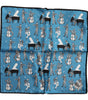Foulard carré en soie Dolce & Gabbana Blue Jazz Club pour homme