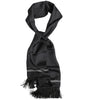 Dolce & Gabbana Black White Polka Dot Fringes Foulard Scarf