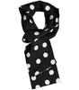 Dolce & Gabbana Black White Polka Dot Silk Men Foulard Scarf