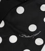 Dolce & Gabbana Black White Polka Dot Silk Men Foulard Scarf