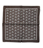 Dolce & Gabbana Brown Skull Silk Square Men Foulard Scarf