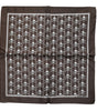 Dolce & Gabbana Brown Skull Silk Square Men Foulard Scarf
