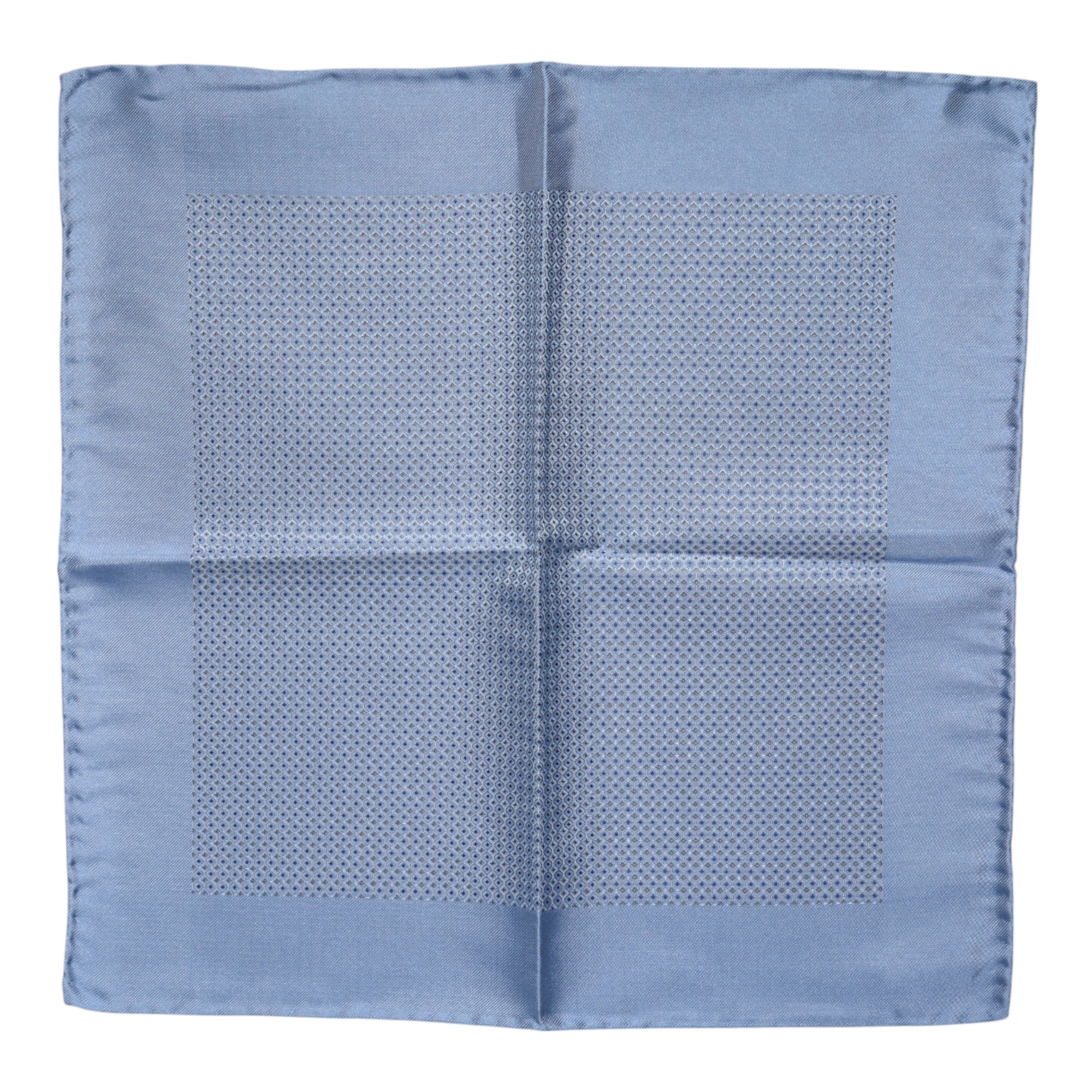 Dolce & Gabbana Light Blue Silk Square Men Foulard Scarf