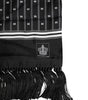 Dolce & Gabbana Black Silk Printed Fringes Men Foulard Scarf