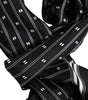 Dolce & Gabbana Black Silk Printed Fringes Men Foulard Scarf