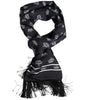 Dolce & Gabbana Black Silk Crown Fringes Men Foulard Scarf
