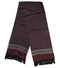 Dolce & Gabbana Maroon Dotted Silk Fringes Foulard Scarf