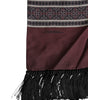 Dolce & Gabbana Maroon Dotted Silk Fringes Foulard Scarf