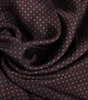 Dolce & Gabbana Maroon Dotted Silk Fringes Foulard Scarf