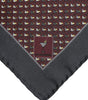 Dolce &amp; Gabbana Maroon Cocktail Silk Square Foulard Scarf