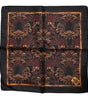 Dolce & Gabbana Black Floral Silk Square Men Foulard Scarf