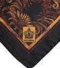 Dolce & Gabbana Black Floral Silk Square Men Foulard Scarf