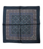 Dolce &amp; Gabbana Blue Printed Silk Square Men Foulard Scarf