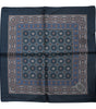 Dolce &amp; Gabbana Blue Printed Silk Square Men Foulard Scarf