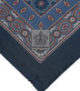 Dolce &amp; Gabbana Blue Printed Silk Square Men Foulard Scarf