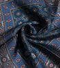 Dolce &amp; Gabbana Blue Printed Silk Square Men Foulard Scarf