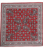 Dolce & Gabbana Red Floral Cotton Square Foulard Scarf